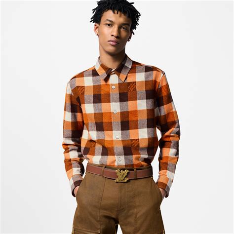 louis vuitton button down flannel shirt